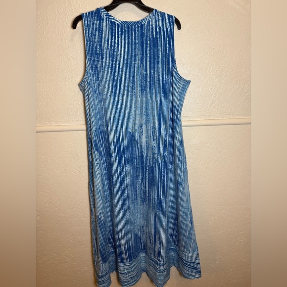 H by Halston Blue Striped High Low Midi Tank Dress 1XL EUC - Picture 5 of 6